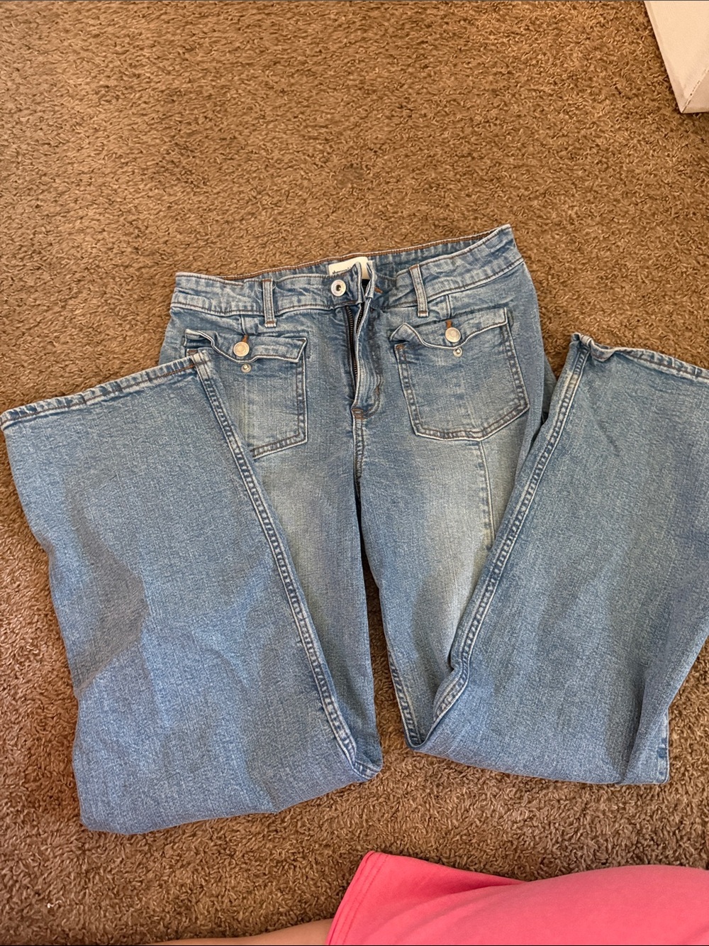 abercrombie kids Light Wash Flare Jeans